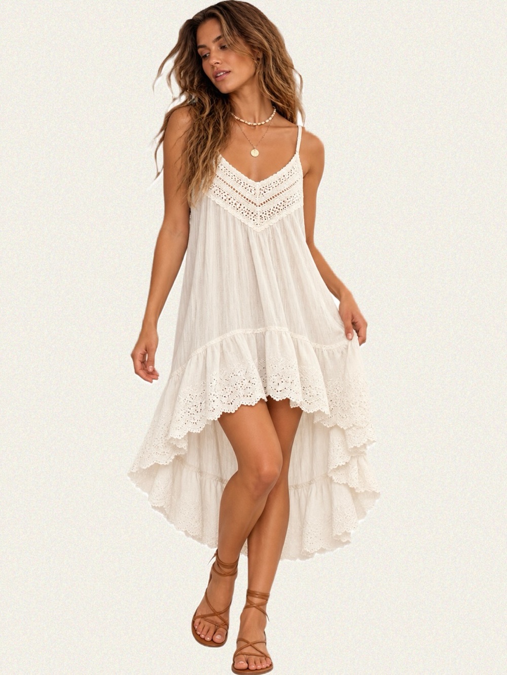 Billabong Designer’s Closet Cotton High-Low Slip Dress